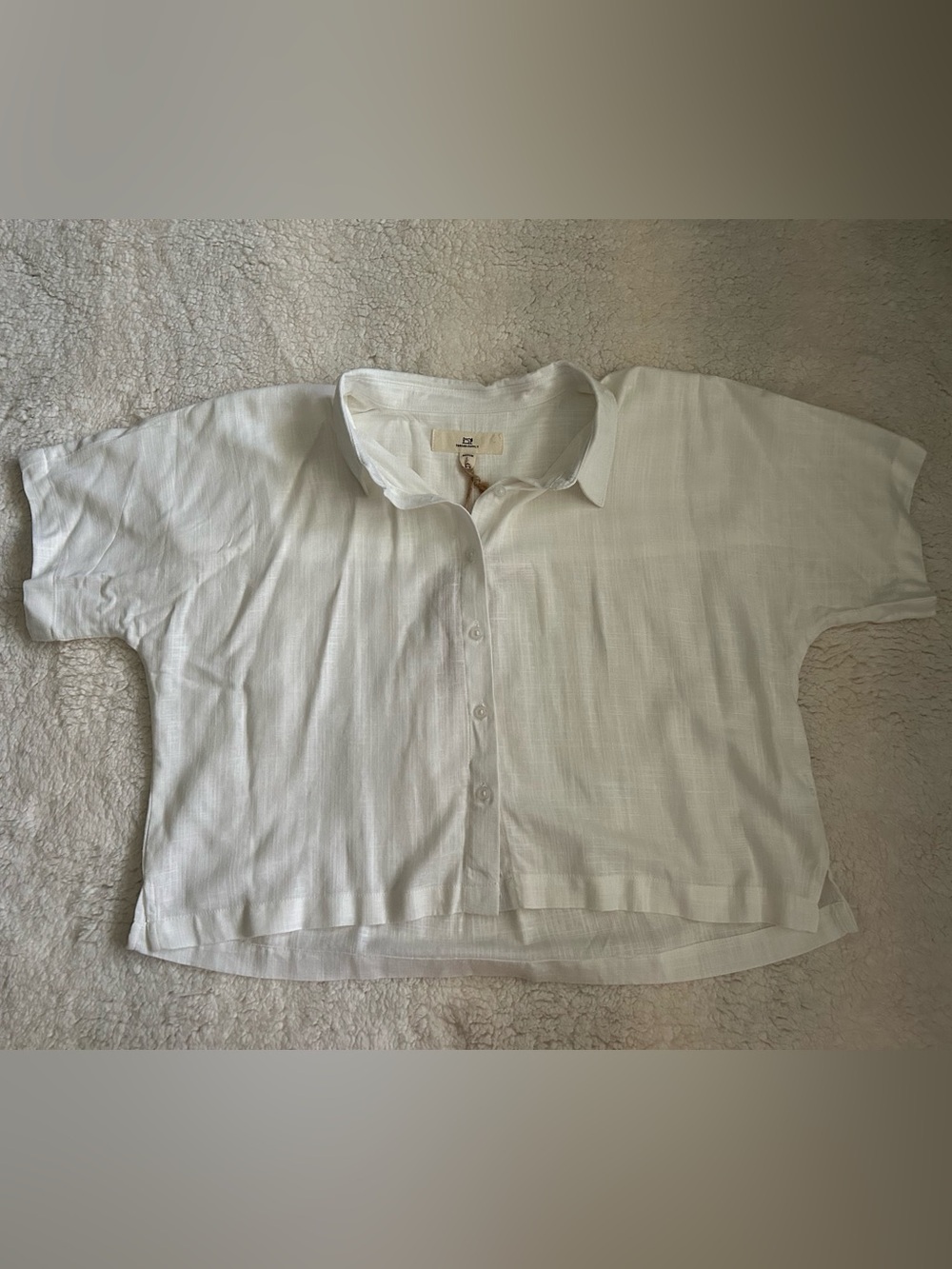 Thread & Supply Linen Blend button-down top